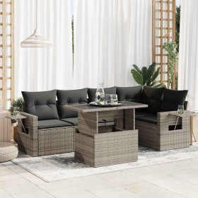 Set of 6 garden furniture and cushions synthetic rattan gray by , Garden sets - Ref: Foro24-3326481, Price: 472,28 €, Discoun...