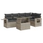Set of 6 garden sofas and cushions synthetic rattan gray by , Garden sets - Ref: Foro24-3326483, Price: 456,97 €, Discount: %