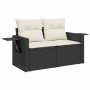 Set of garden sofas with cushions 9 pcs synthetic rattan black by , Garden sets - Ref: Foro24-3326497, Price: 635,36 €, Disco...