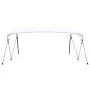 Bimini top with 4 white arches 243x(230-244)x137 cm by vidaXL, Boat storage covers - Ref: Foro24-93140, Price: 186,57 €, Disc...