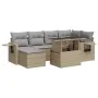 Set sofás de jardín 7 piezas y cojines ratán sintético beige by , Garden sets - Ref: Foro24-3326510, Price: 512,76 €, Discoun...