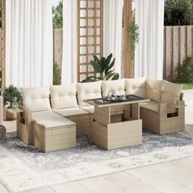 Set de sofás de jardín y cojines 8 piezas ratán sintético beige von , Gartensets - Ref: Foro24-3326519, Preis: 615,60 €, Raba...
