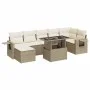Set de sofás de jardín y cojines 8 piezas ratán sintético beige by , Garden sets - Ref: Foro24-3326519, Price: 615,60 €, Disc...