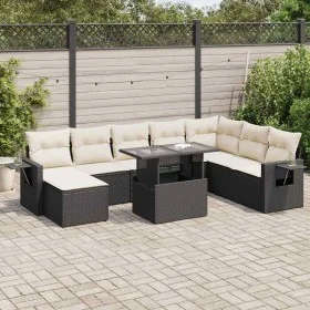 Set of garden sofas with cushions 9 pcs synthetic rattan black by , Garden sets - Ref: Foro24-3326527, Price: 567,55 €, Disco...