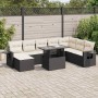 Set Gartensofas mit Kissen 9 Stück synthetisches Rattan schwarz von , Gartensets - Ref: Foro24-3326527, Preis: 574,91 €, Raba...