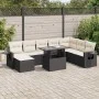 Set of garden sofas with cushions 9 pcs synthetic rattan black by , Garden sets - Ref: Foro24-3326527, Price: 567,55 €, Disco...