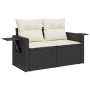 Set Gartensofas mit Kissen 9 Stück synthetisches Rattan schwarz von , Gartensets - Ref: Foro24-3326527, Preis: 574,91 €, Raba...
