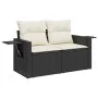 Set of garden sofas with cushions 9 pcs synthetic rattan black by , Garden sets - Ref: Foro24-3326527, Price: 567,55 €, Disco...