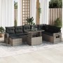 Set of garden sofas with cushions 9 pcs synthetic rattan gray by , Garden sets - Ref: Foro24-3326531, Price: 620,48 €, Discou...