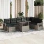 Set of garden sofas with cushions 9 pcs synthetic rattan gray by , Garden sets - Ref: Foro24-3326531, Price: 590,88 €, Discou...