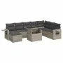 9-teiliges Gartenmöbel-Set und Kissen synthetisches Rattan hellgrau von , Gartensets - Ref: Foro24-3326533, Preis: 667,33 €, ...