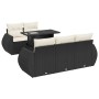 Set de sofás de jardín 6 piezas y cojines ratán sintético negro by , Garden sets - Ref: Foro24-3326567, Price: 479,50 €, Disc...