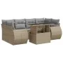 Set sofás de jardín 7 piezas y cojines ratán sintético beige de , Conjuntos de jardín - Ref: Foro24-3326590, Precio: 535,68 €...