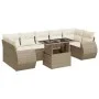 Set of garden sofas and cushions 8 pieces synthetic rattan beige by , Garden sets - Ref: Foro24-3326599, Price: 619,51 €, Dis...