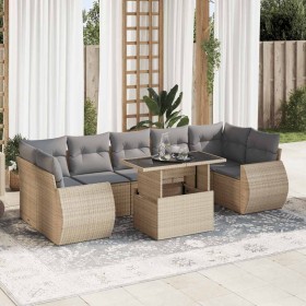 Set de sofás de jardín y cojines 8 piezas ratán sintético beige de , Conjuntos de jardín - Ref: Foro24-3326600, Precio: 582,8...