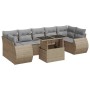 Set of garden sofas and cushions 8 pieces synthetic rattan beige by , Garden sets - Ref: Foro24-3326600, Price: 582,88 €, Dis...