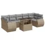 Set of garden sofas and cushions 8 pieces synthetic rattan beige by , Garden sets - Ref: Foro24-3326600, Price: 583,73 €, Dis...