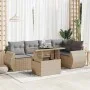 Juego de sofás jardín con cojines 6 pzas ratán sintético beige by , Garden sets - Ref: Foro24-3326640, Price: 461,01 €, Disco...
