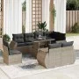 Set of garden sofas with cushions 9 pcs synthetic rattan gray by , Garden sets - Ref: Foro24-3326661, Price: 719,01 €, Discou...