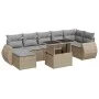 Set of garden sofas and cushions 8 pieces synthetic rattan beige by , Garden sets - Ref: Foro24-3326680, Price: 560,29 €, Dis...