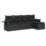 Set de muebles de jardín 5 pzas y cojines ratán sintético negro by , Garden sets - Ref: Foro24-3325461, Price: 356,15 €, Disc...
