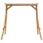 Swing structure and cream-colored roof made of curved teak wood. by vidaXL, Porch Swing Accessories - Ref: Foro24-313935, Pri...