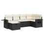 Set de sofás de jardín 6 piezas y cojines ratán sintético negro von , Gartensets - Ref: Foro24-3325482, Preis: 381,42 €, Raba...