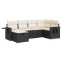 Set de sofás de jardín 6 piezas y cojines ratán sintético negro von , Gartensets - Ref: Foro24-3325482, Preis: 387,19 €, Raba...