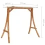Schaukelstruktur und cremefarbenes Dach mit gebogenem Holz-Teakholz-Finish von vidaXL, Zubehör für Hollywoodschaukeln - Ref: ...