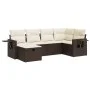 Set sofás de jardín 6 piezas y cojines ratán sintético marrón von , Gartensets - Ref: Foro24-3325489, Preis: 413,61 €, Rabatt: %