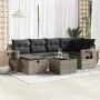 Set de sofás de jardín 7 pzas con cojines ratán sintético gris de , Conjuntos de jardín - Ref: Foro24-3325496, Precio: 439,82...