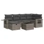 Set of 7 garden sofas with cushions synthetic rattan gray by , Garden sets - Ref: Foro24-3325496, Price: 440,14 €, Discount: %