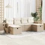 Set Gartensofas mit Kissen 6 Stück synthetisches Rattan beige von , Gartensets - Ref: Foro24-3325524, Preis: 458,98 €, Rabatt: %
