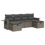 Set of 6 garden furniture and cushions synthetic rattan gray by , Garden sets - Ref: Foro24-3325526, Price: 362,64 €, Discoun...