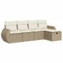 Juego de sofás jardín con cojines 5 pzas ratán sintético beige by , Garden sets - Ref: Foro24-3325564, Price: 401,64 €, Disco...