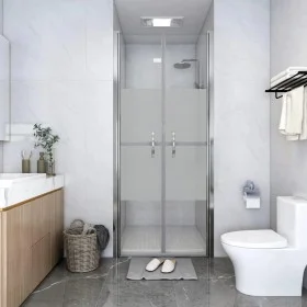 ESG shower door half frosted 96x190 cm by vidaXL, shower doors - Ref: Foro24-148790, Price: 221,54 €, Discount: %