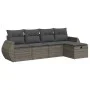 Juego de sofás jardín con cojines 5 pzas ratán sintético gris von , Gartensets - Ref: Foro24-3325566, Preis: 325,49 €, Rabatt: %
