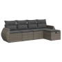 Juego de sofás jardín con cojines 5 pzas ratán sintético gris von , Gartensets - Ref: Foro24-3325566, Preis: 330,40 €, Rabatt: %
