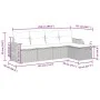 Juego de sofás jardín con cojines 5 pzas ratán sintético gris von , Gartensets - Ref: Foro24-3325566, Preis: 325,49 €, Rabatt: %