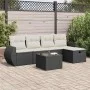 Set de sofás de jardín 6 piezas y cojines ratán sintético negro by , Garden sets - Ref: Foro24-3325572, Price: 373,76 €, Disc...