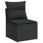 Set of 7 garden sofas with cushions synthetic rattan black by , Garden sets - Ref: Foro24-3325601, Price: 439,86 €, Discount: %