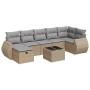 Set of garden sofas and cushions 8 pieces synthetic rattan beige by , Garden sets - Ref: Foro24-3325615, Price: 541,31 €, Dis...