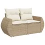 Set of garden sofas and cushions 8 pieces synthetic rattan beige by , Garden sets - Ref: Foro24-3325634, Price: 588,50 €, Dis...