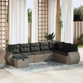 Set de sofás de jardín y cojines 8 piezas ratán sintético gris by , Garden sets - Ref: Foro24-3325636, Price: 501,68 €, Disco...