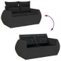 Set de sofás de jardín con cojines 9 pzas ratán sintético negro von , Gartensets - Ref: Foro24-3325641, Preis: 551,35 €, Raba...