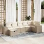 Set sofás de jardín 7 piezas y cojines ratán sintético beige by , Garden sets - Ref: Foro24-3325704, Price: 526,51 €, Discoun...