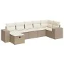 Set sofás de jardín 7 piezas y cojines ratán sintético beige by , Garden sets - Ref: Foro24-3325704, Price: 526,51 €, Discoun...