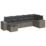 Set of 7 garden sofas with cushions synthetic rattan gray by , Garden sets - Ref: Foro24-3325706, Price: 448,53 €, Discount: %
