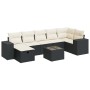 Set of garden sofas and cushions 8 pieces synthetic rattan black by , Garden sets - Ref: Foro24-3325712, Price: 479,51 €, Dis...