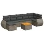 Set de sofás de jardín y cojines 8 piezas ratán sintético gris de , Conjuntos de jardín - Ref: Foro24-3325854, Precio: 489,69...